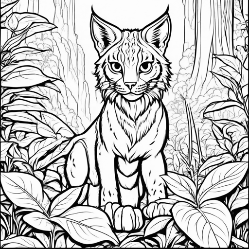 Big Cats coloring page, level 2 Fun