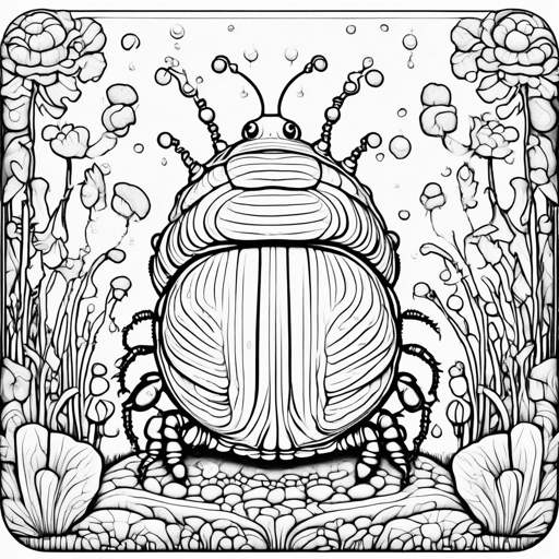 Butterflies & Bugs coloring page, level 3 Detailed