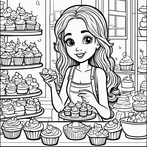Dolls coloring page, level 2 Fun