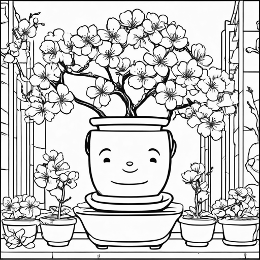 Flowers coloring page, level 2 Fun