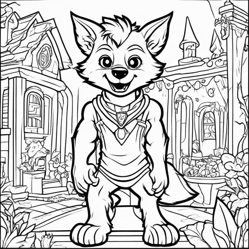 Halloween coloring page, level 2 Fun