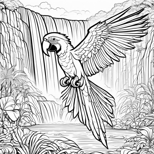 Jungle Animals coloring page, level 3 Detailed