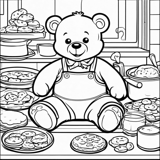 Teddy Bears coloring page, level 2 Fun